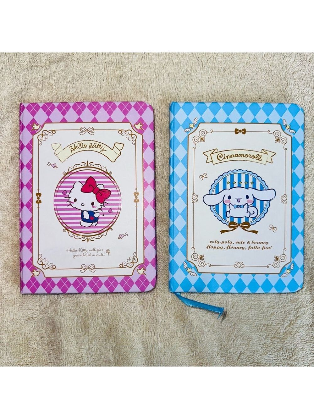 NEW Unused Sanrio Hello Kitty & Cinnamonroll Hard Back Book Style Notebooks